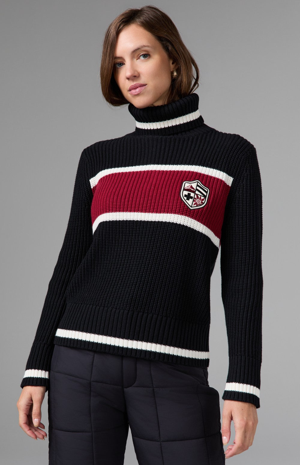 Romi Stripe Sweater, Black | Alp N Rock Alp N Rock Womens Sweater Romi Stripe Sweater | Black