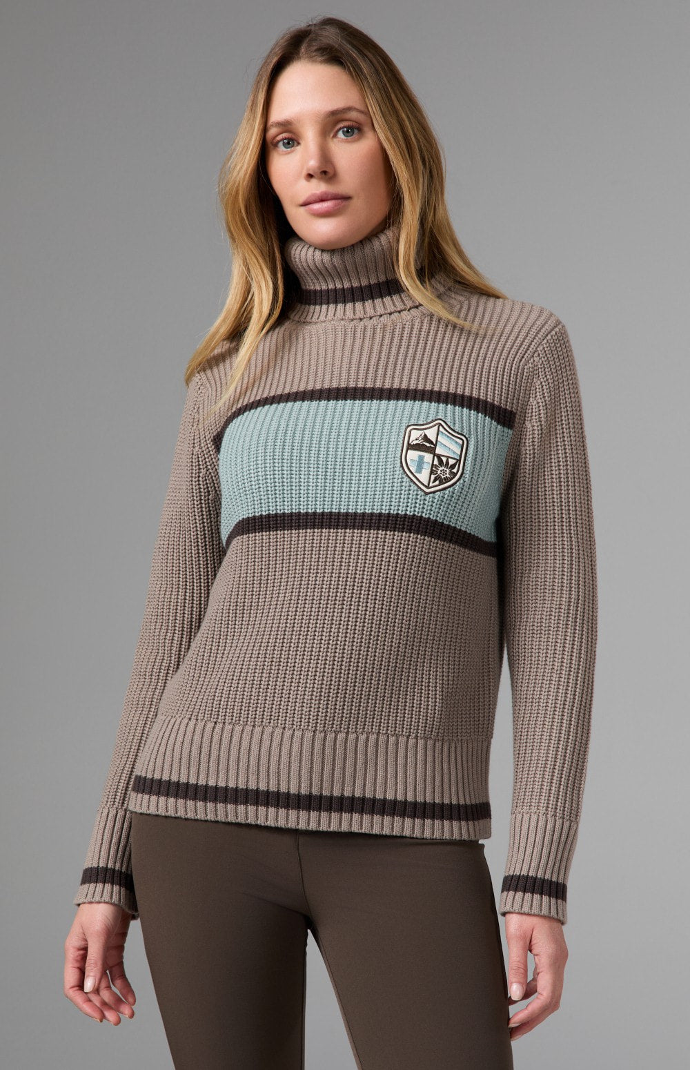 Romi Stripe Sweater, Fossil | Alp N Rock Alp N Rock Womens Sweater Romi Stripe Sweater | Fossil