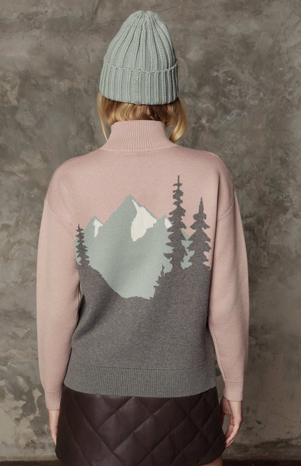Simran Mock Neck Sweater, Rose | Alp N Rock Alp N Rock Womens Sweater Simran Mock Neck Sweater | Rose