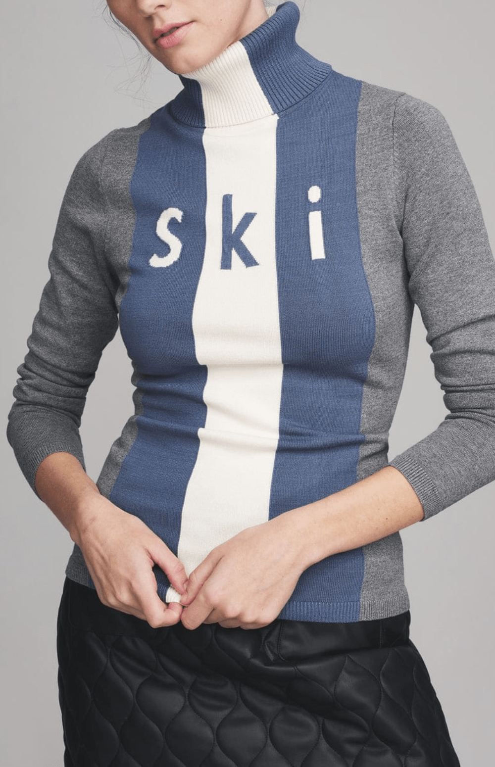 Ski 1970 Sweater, Heather Blue | ANR | Women's Ski Sweater Alp N Rock Womens Sweater Ski 1970 Sweater | Heather Blue - PRELOVED