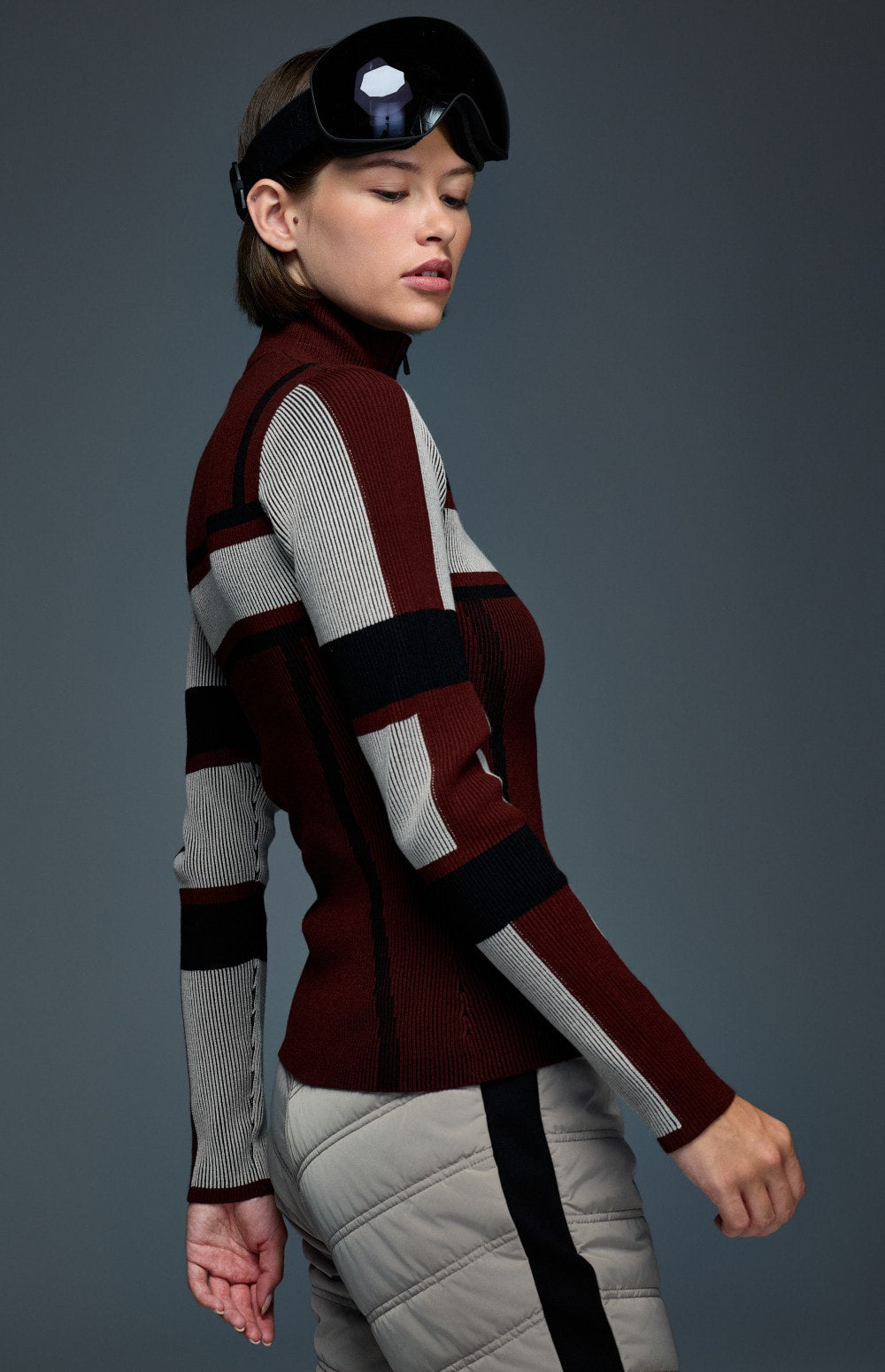 Syliva 1/4 Zip Ski Sweater, Russet | Alp N Rock Alp N Rock Womens Sweater Sylvia 1/4 Zip Ski Sweater | Russet