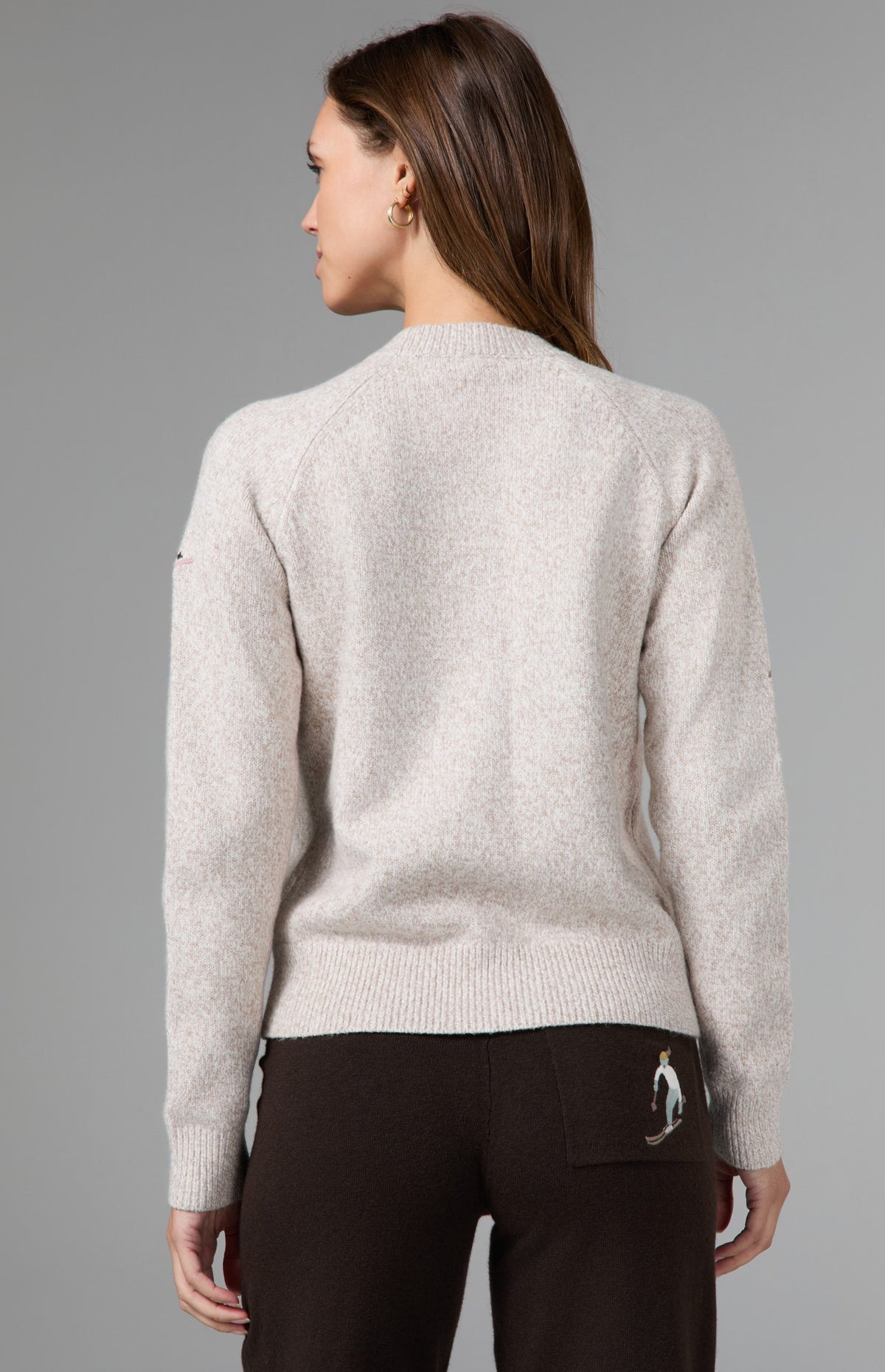 Talia Embroidered Skier Sweater, Ivory | Alp N Rock Alp N Rock Womens Sweater Talia Embroidered Skier Sweater | Ivory