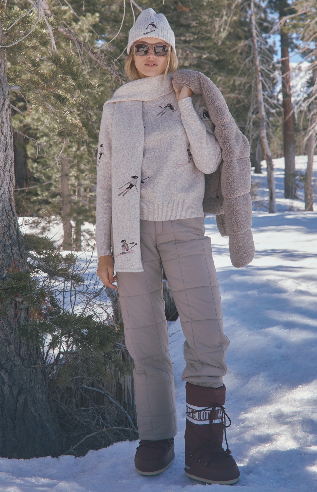 Talia Embroidered Skier Sweater, Ivory | Alp N Rock Alp N Rock Womens Sweater Talia Embroidered Skier Sweater | Ivory