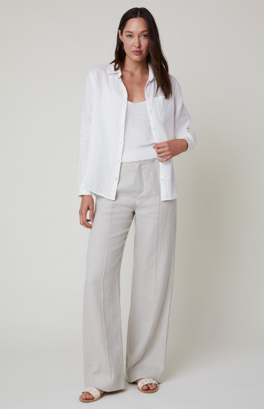 Andie Button Down by Alp N Rock, Women's White Long Sleeve Button Down