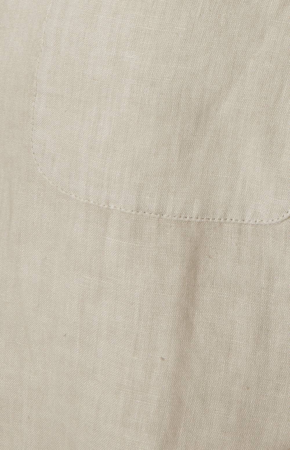 Jovie Button Down by Alp N Rock, Women's Beige Linen Fabric Swatch