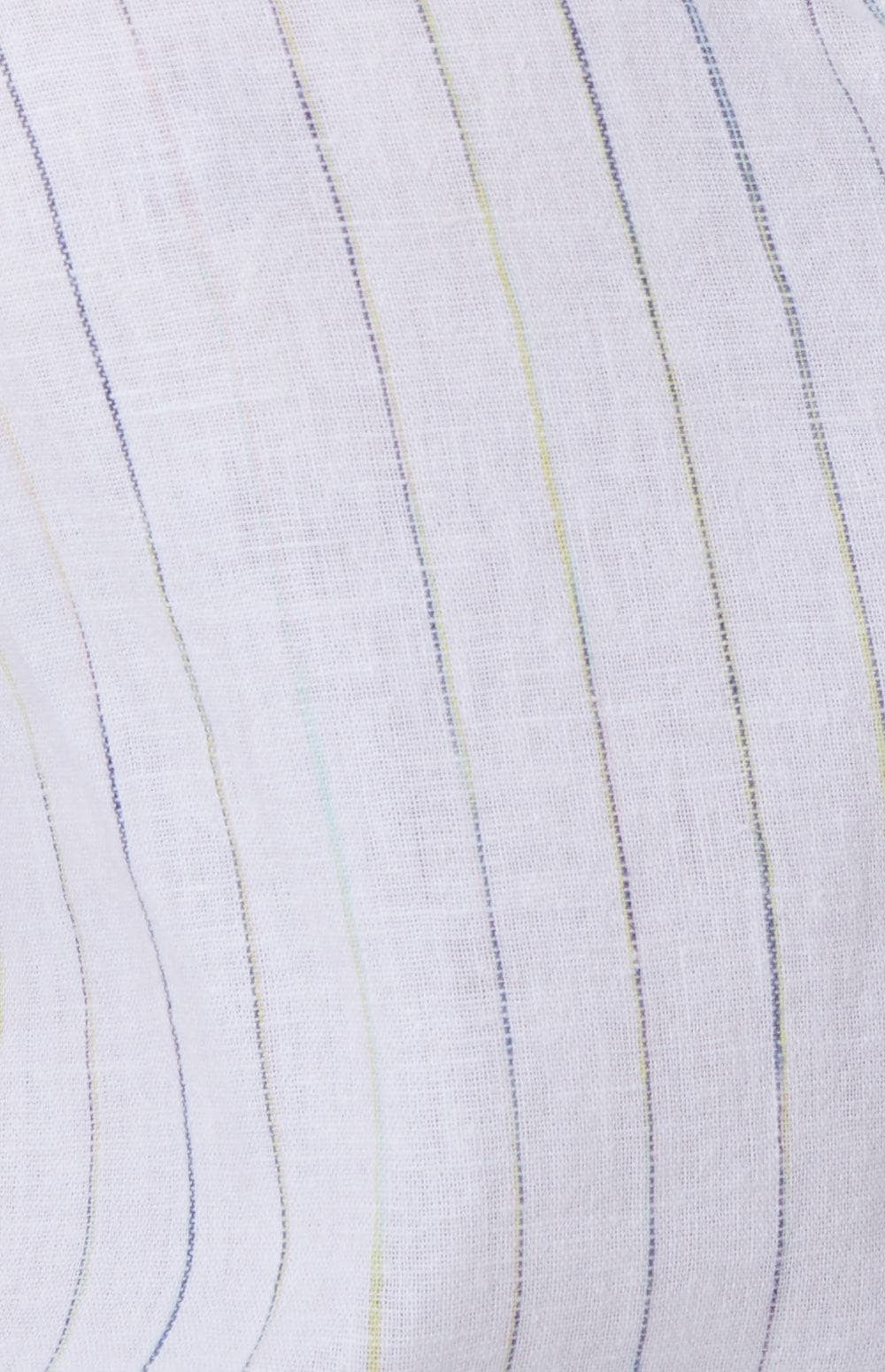 Jovie Button Down by Alp N Rock, Women's Stripe Linen Fabric Swatch