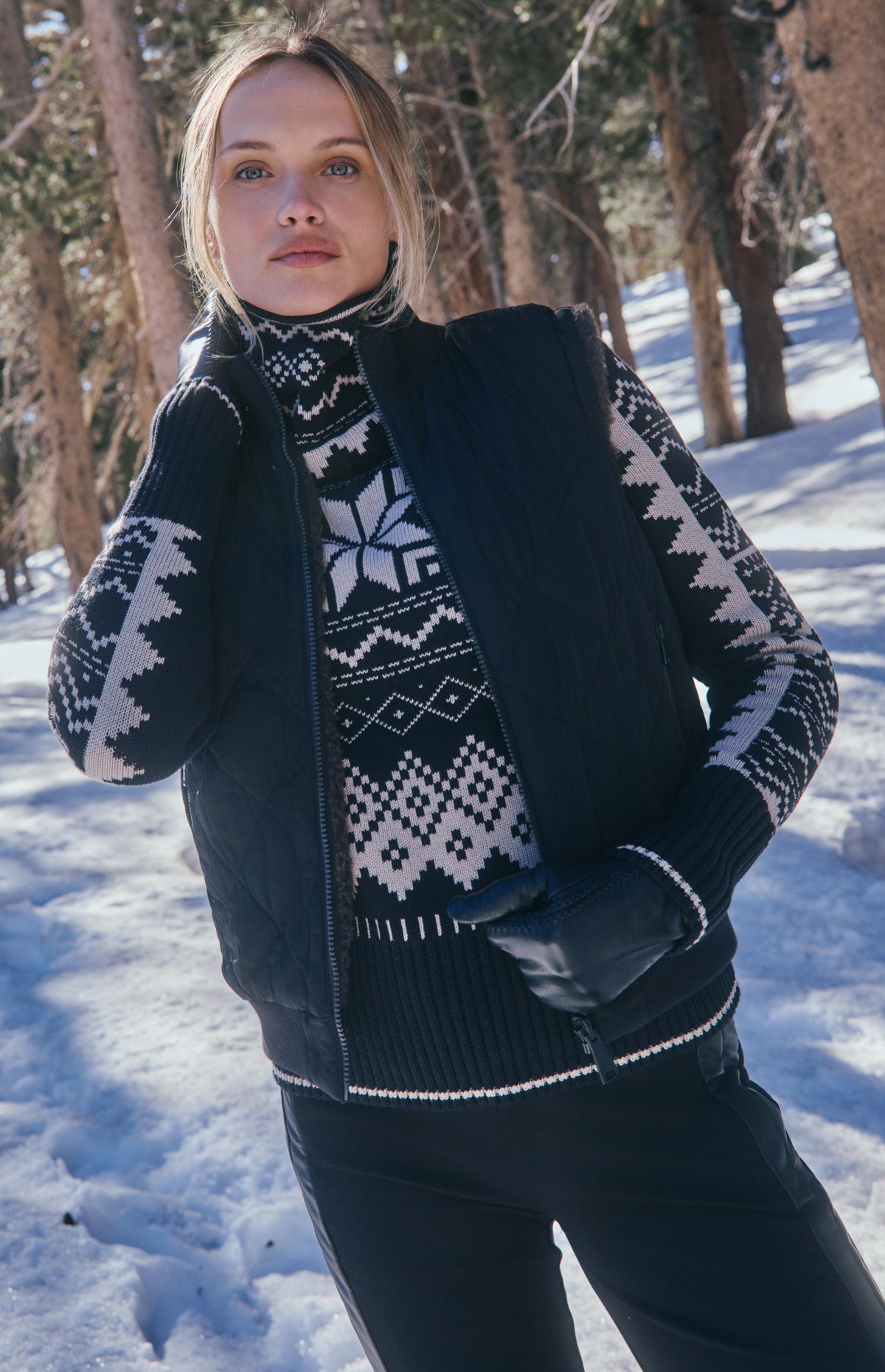 Atlas Quilted Reversible Vest, Black | Alp N Rock Alp N Rock Womens Vest Atlas Quilted Reversible Vest | Black