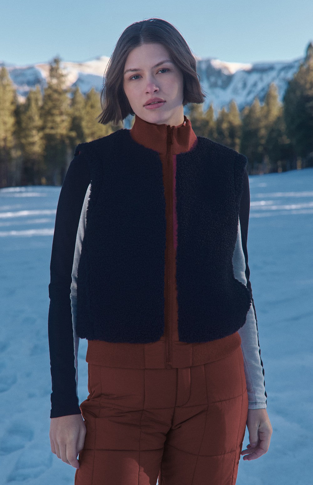 Atlas Quilted Reversible Vest, Russet | Alp N Rock Alp N Rock Womens Vest Atlas Quilted Reversible Vest | Russet