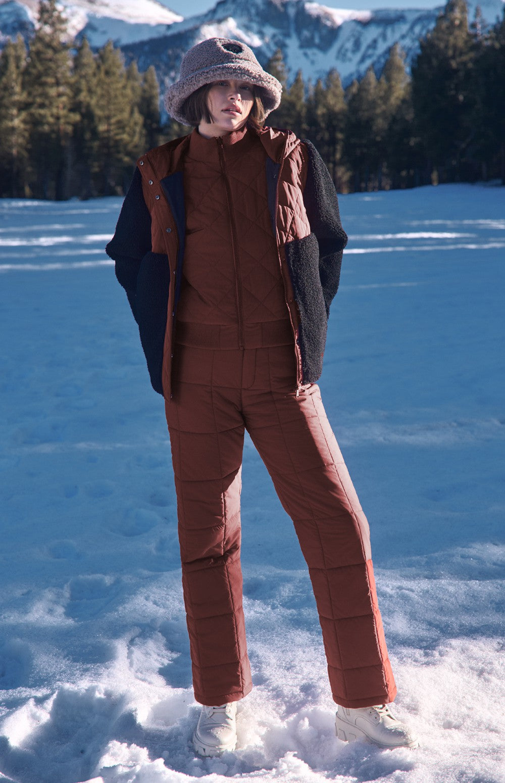 Atlas Quilted Reversible Vest, Russet | Alp N Rock Alp N Rock Womens Vest Atlas Quilted Reversible Vest | Russet