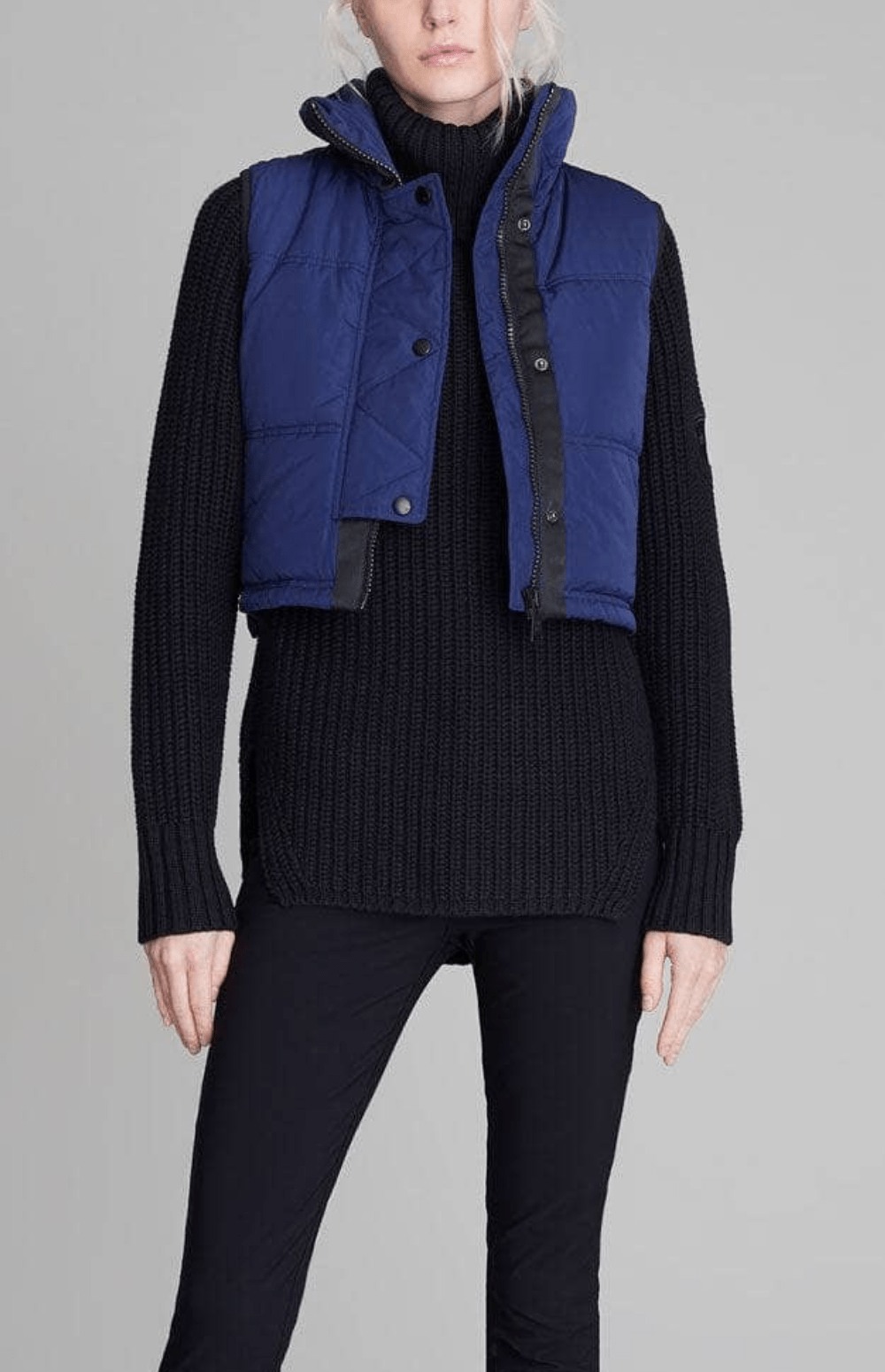 La Vitesse Cropped Vest, Navy - Preloved | Alp N Rock