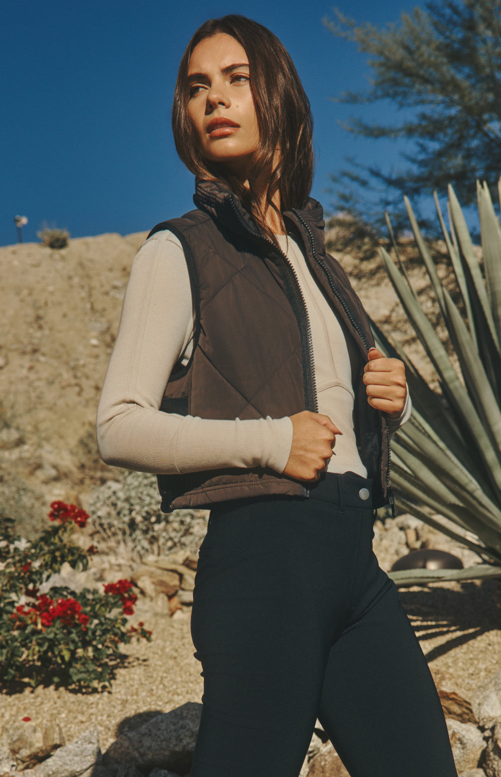 La Vitesse II Cropped Vest, Coffee | Alp N Rock Alp N Rock Womens Vest La Vitesse II Cropped Vest | Coffee