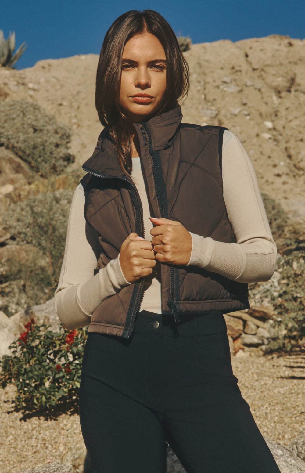 La Vitesse II Cropped Vest, Coffee | Alp N Rock Alp N Rock Womens Vest La Vitesse II Cropped Vest | Coffee