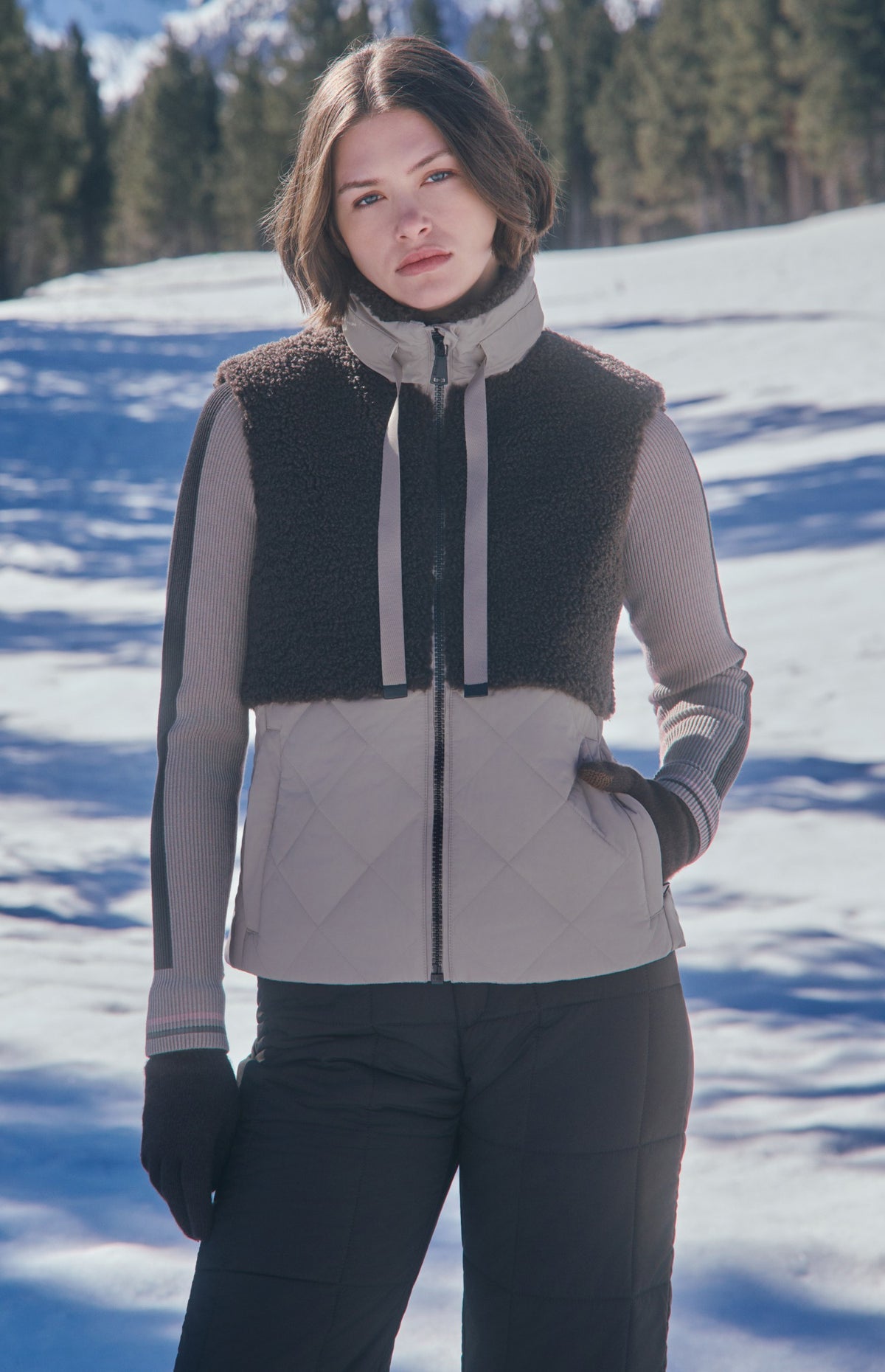 Sage Zip Vest, Coffee/Fossil | Alp N Rock Alp N Rock Womens Vest Sage Zip Vest | Coffee/Fossil