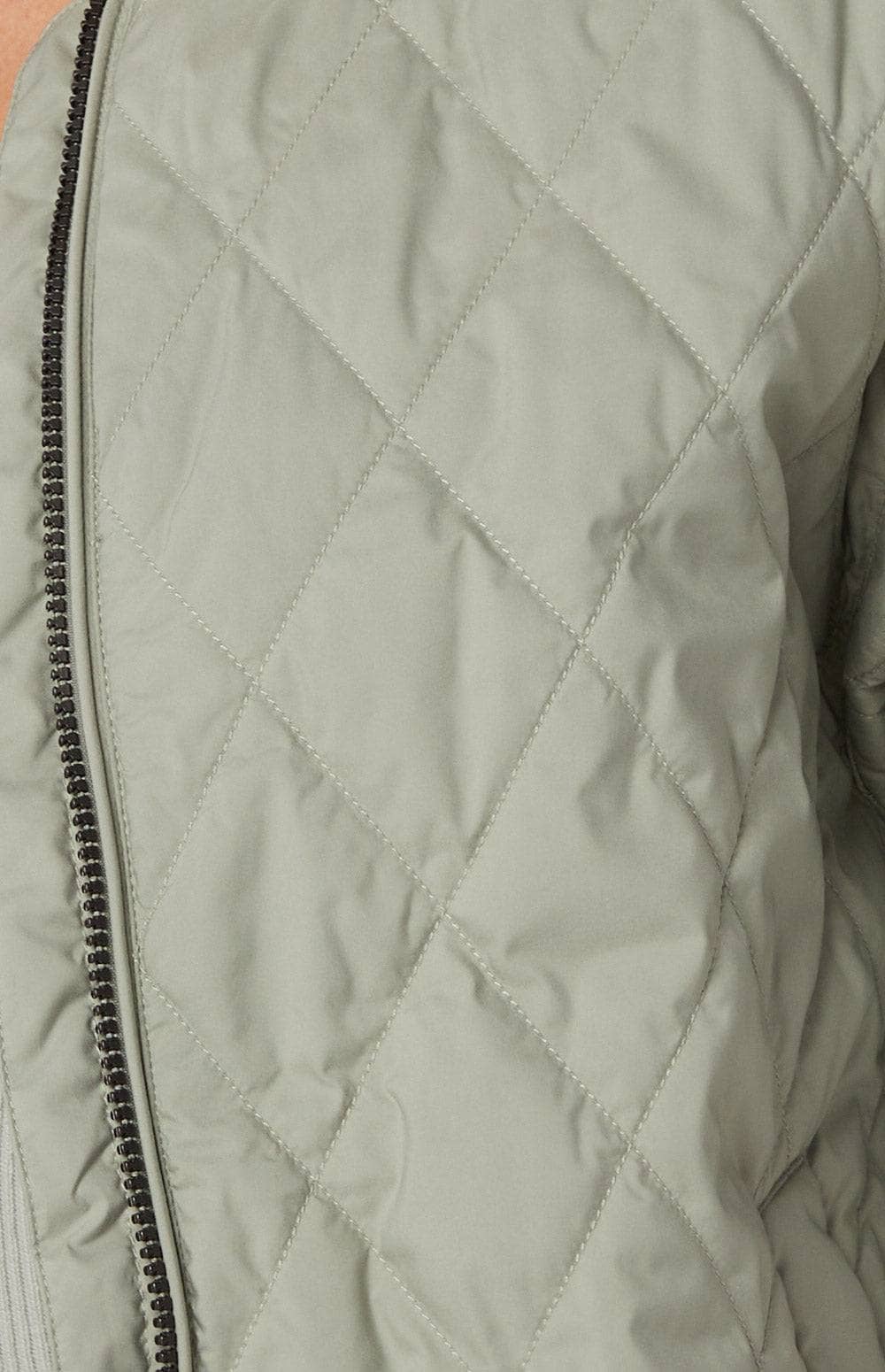 Kaden Crop Jacket by Alp N Rock, Women's Light Green Quilted Lightweight Jacket