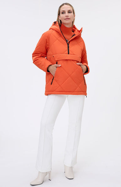 Yuki Anorak Pullover Jacket | Tangerine