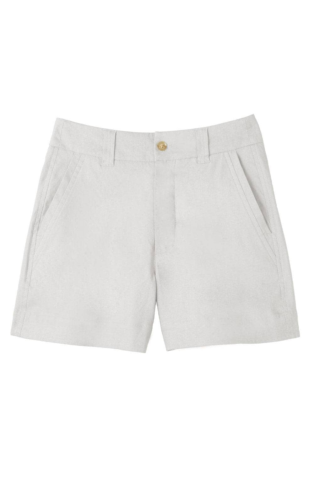 Molly Short by Alp N Rock, Women's White Linen Shorts with Slant Pockets