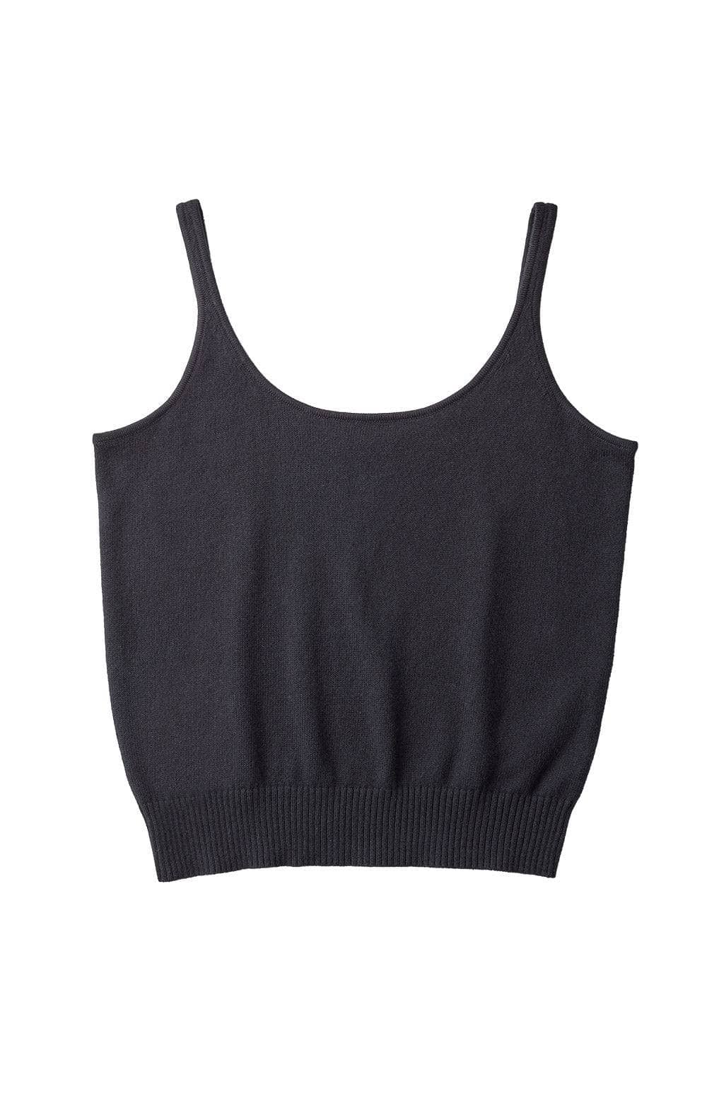 Gia Tank Top Sweater by Alp N Rock, Women's Black Knit Fabric Swatch