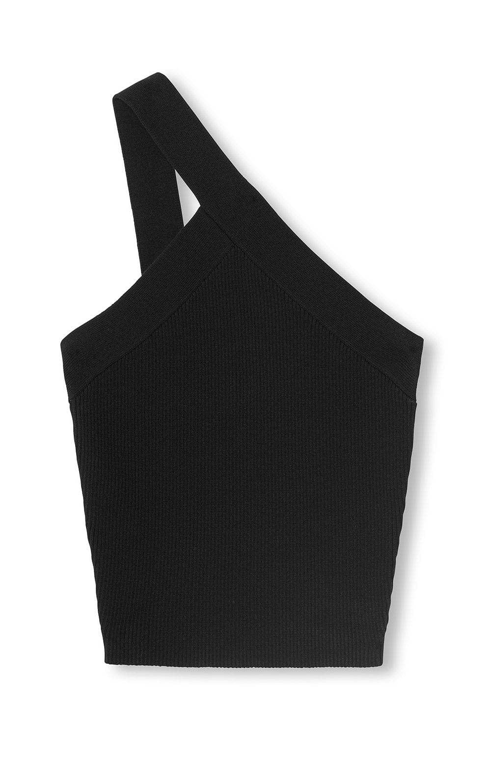 Kenna Top by Alp N Rock, Women's Black Sleeveless Knit Tank with Asymmetrical Strap