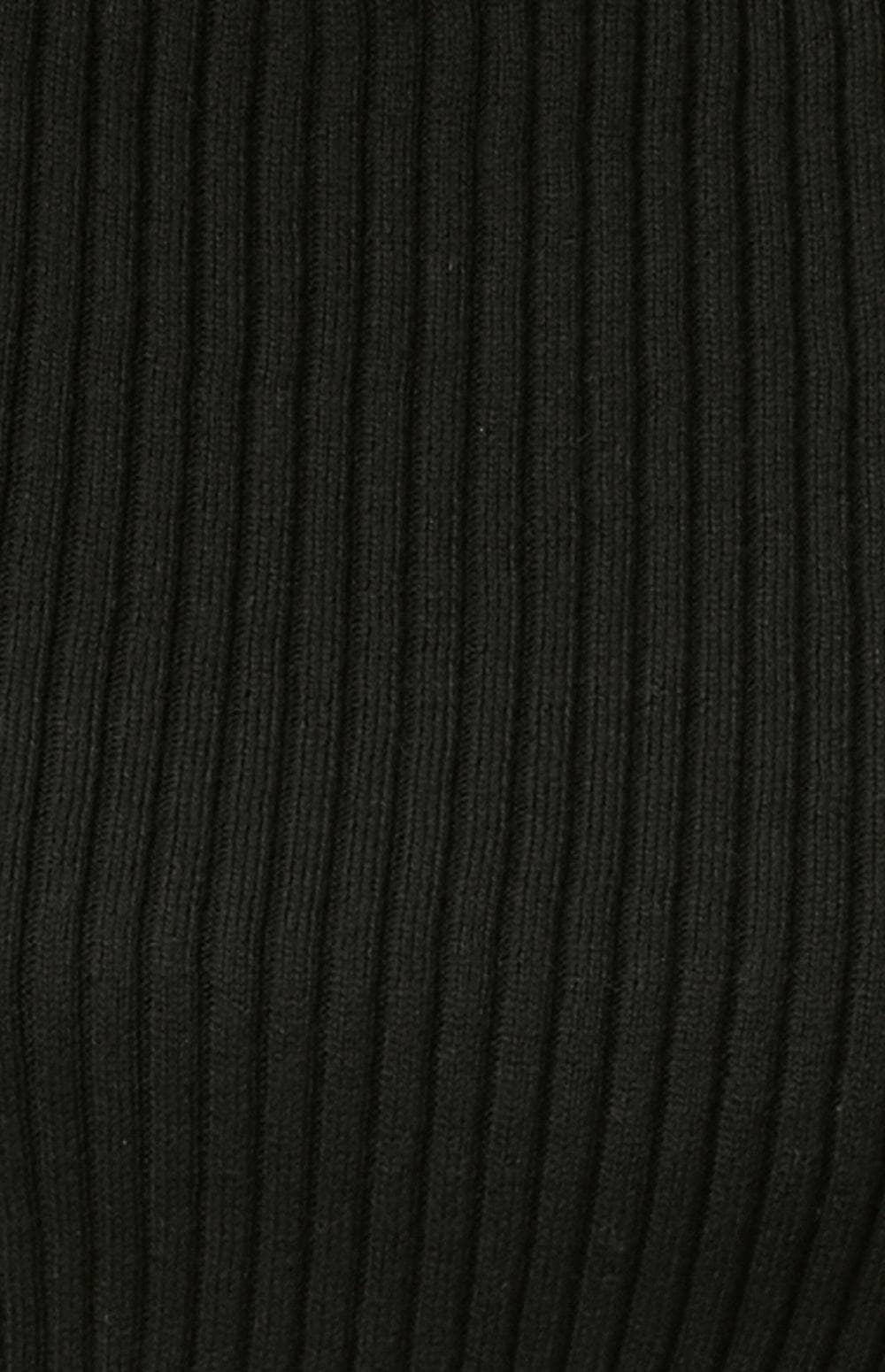 Muna Cropped Tank by Alp N Rock, Women's Black Cropped Knit Top Fabric Swatch