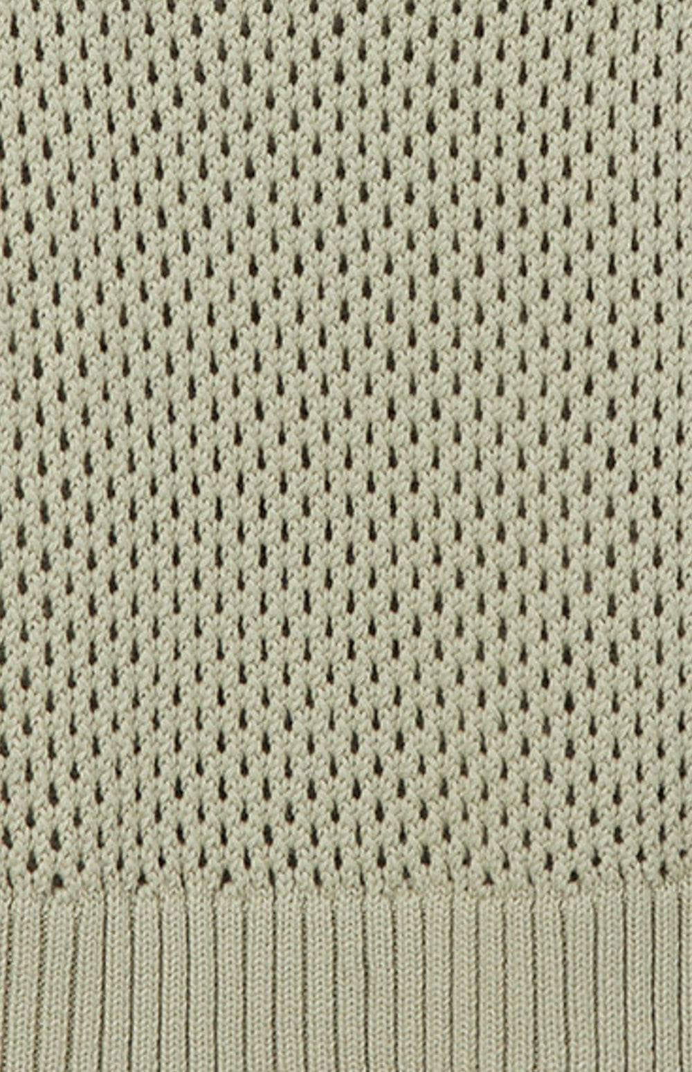 Vivi Tank Top Sweater by Alp N Rock, Close Up Light Green Knit Fabric Swatch