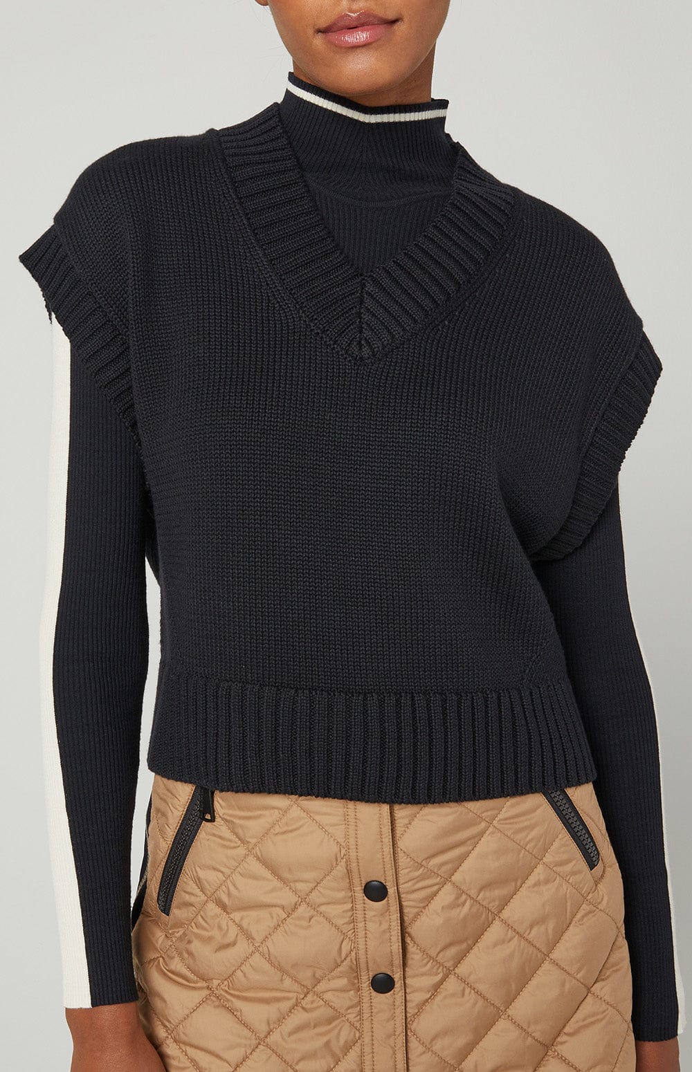 Patrice Sweater Vest by Alp N Rock, Women's Black V Neck Sweater Vest