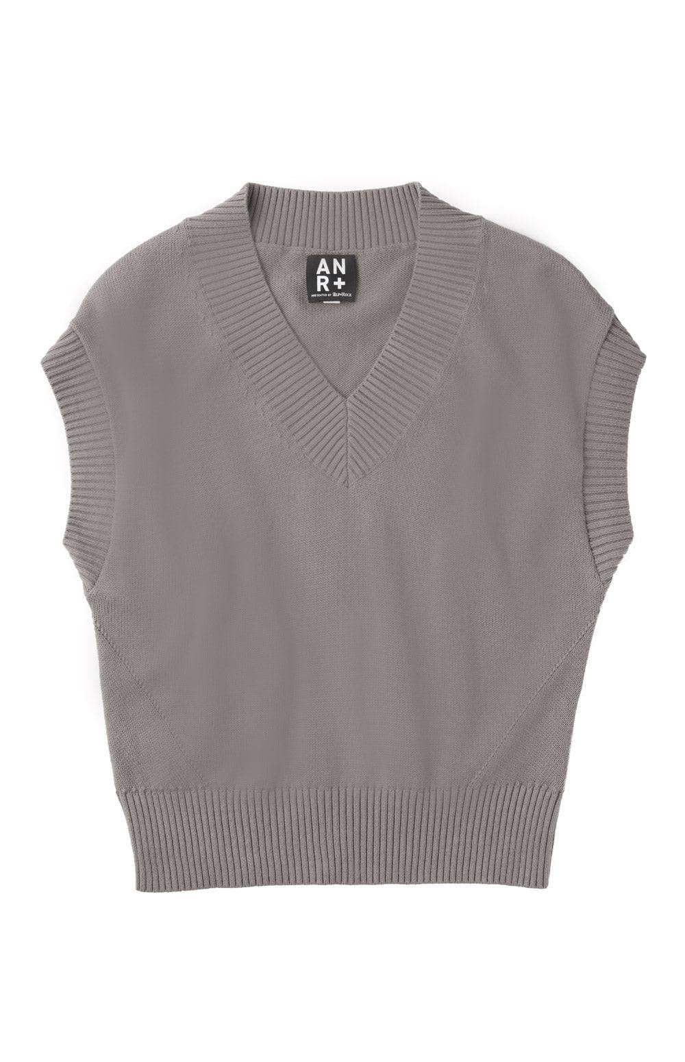 Tia Sweater Vest by Alp N Rock, Women's Grey V Neck Lightweight Sweater Vest