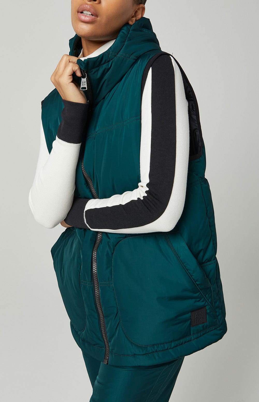 Uno Vest by Alp N Rock, Unisex Teal Blue Puffer Vest with a Relaxed Fit
