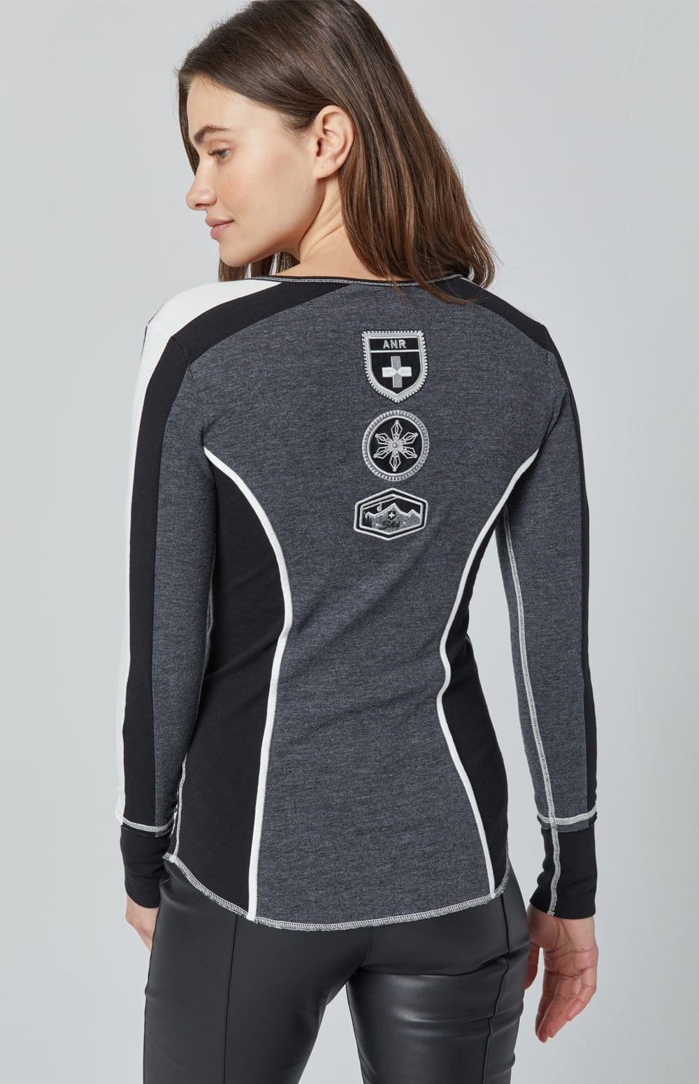 Alp N Rock Womens Henley Shirt Zara Henley | Heather Black