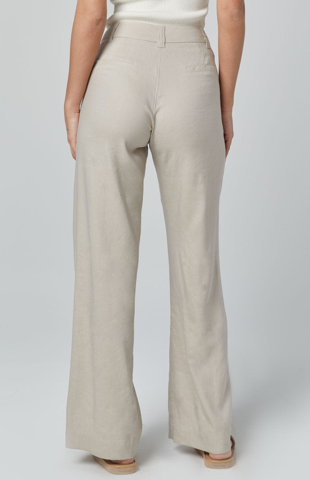 ANR Womens Pant Britt Wide Leg Linen Pant | Silver Grey