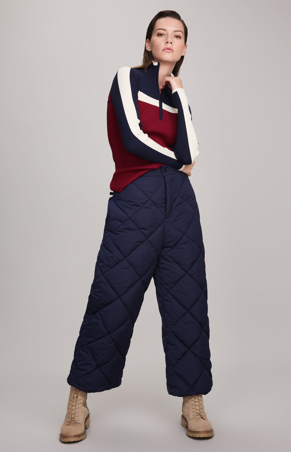ANR Womens Pant Mika Quilted Pant | Navy