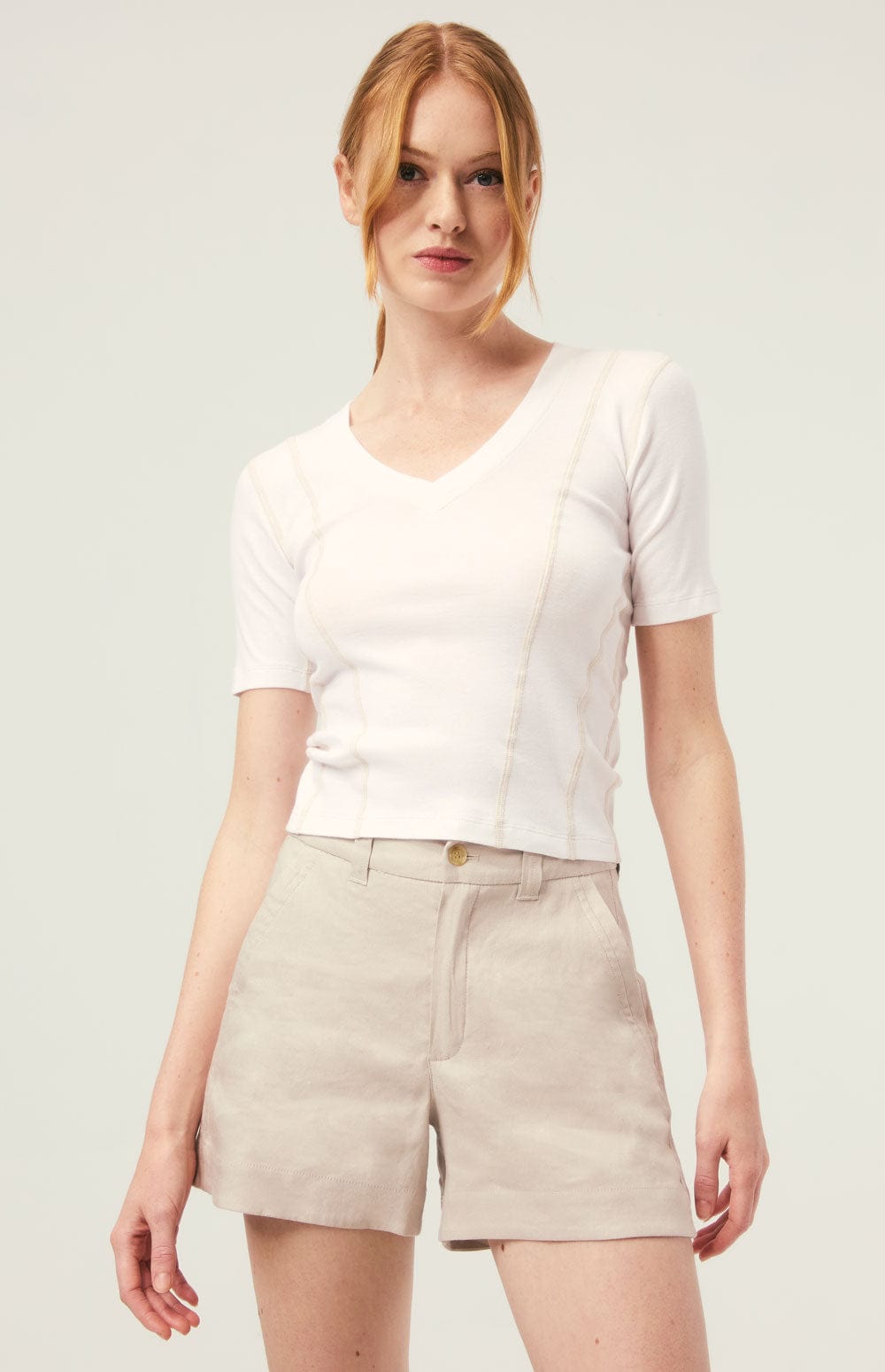 Molly Tailored Short by Alp N Rock, Women's Grey High Waisted Short