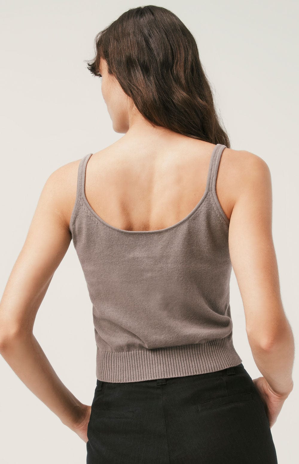 Gia Tank Top by Alp N Rock, Women's Beige Sleeveless Knit Tank Top