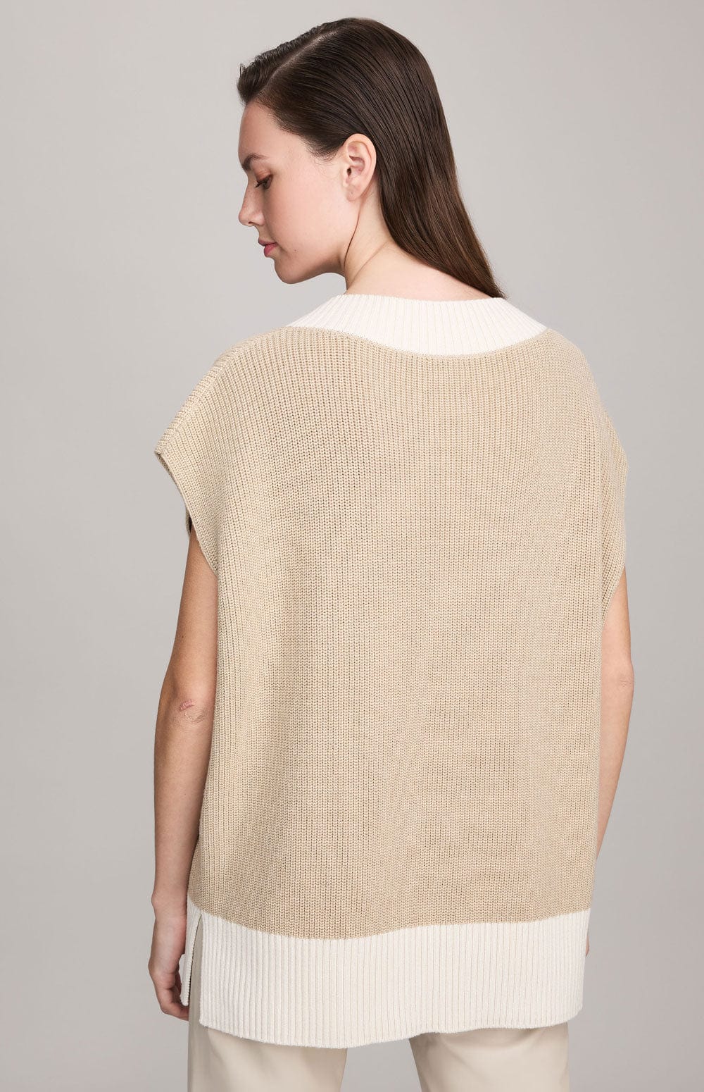 ANR Womens Sweater Evie Sweater Vest | Heather Oatmeal