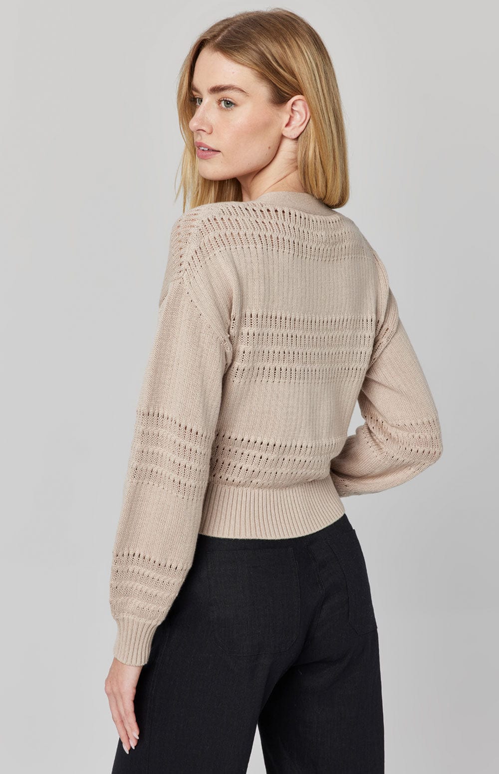 ANR Womens Sweater Seylah Cardigan | Silver Grey