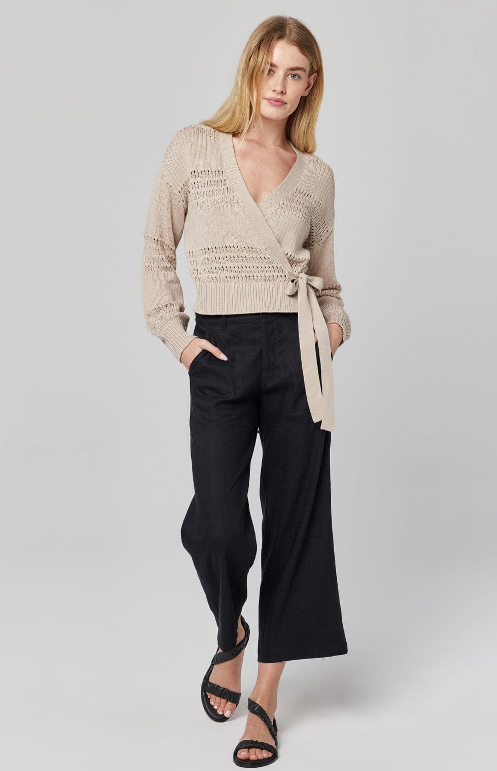 ANR Womens Sweater Seylah Cardigan | Silver Grey