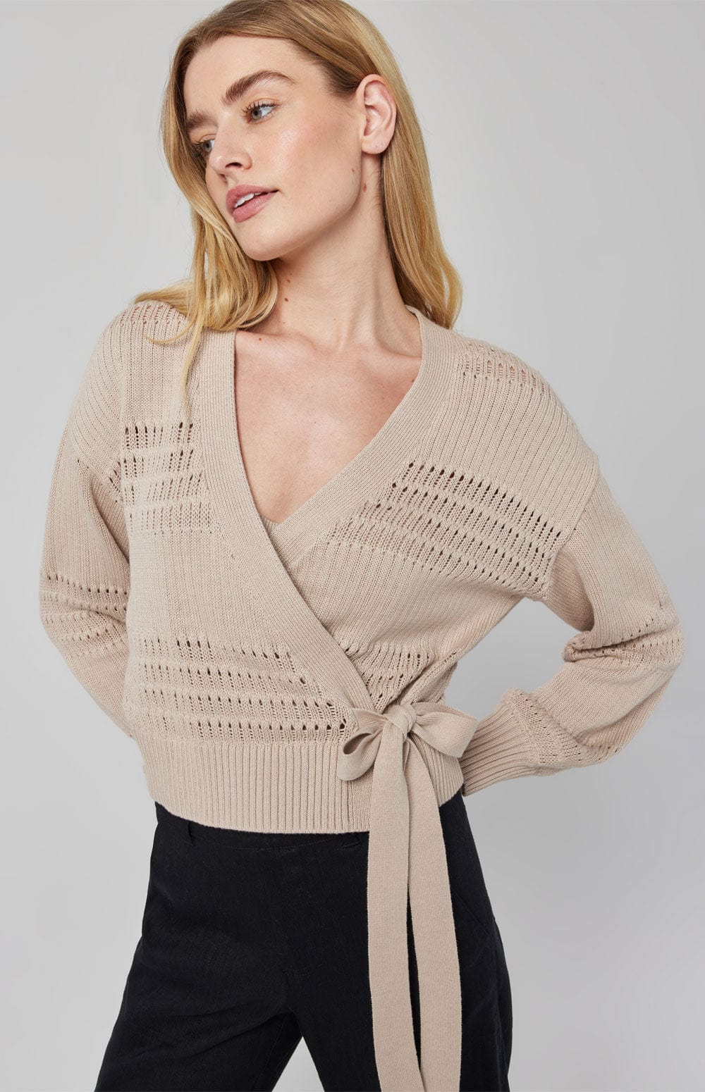 ANR Womens Sweater Seylah Cardigan | Silver Grey