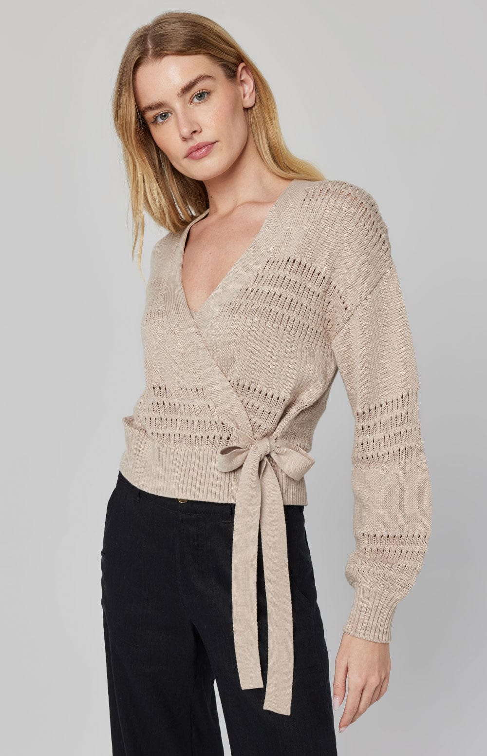 ANR Womens Sweater Seylah Cardigan | Silver Grey