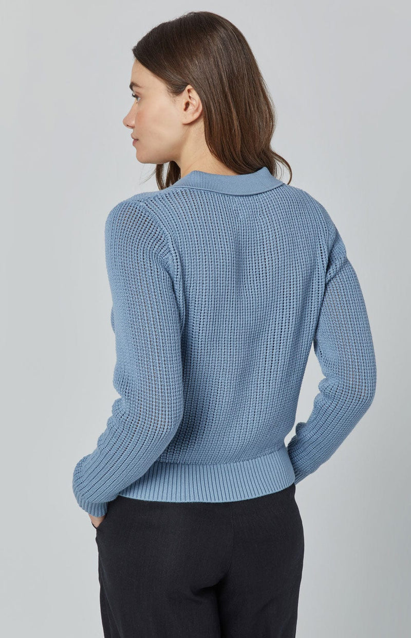 ANR Womens Sweater Soren Polo Sweater | Light Blue
