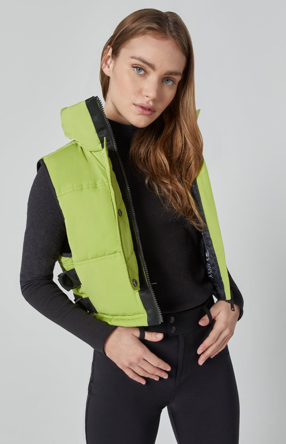 ANR Womens Vest La Vitesse Cropped Vest | Citron