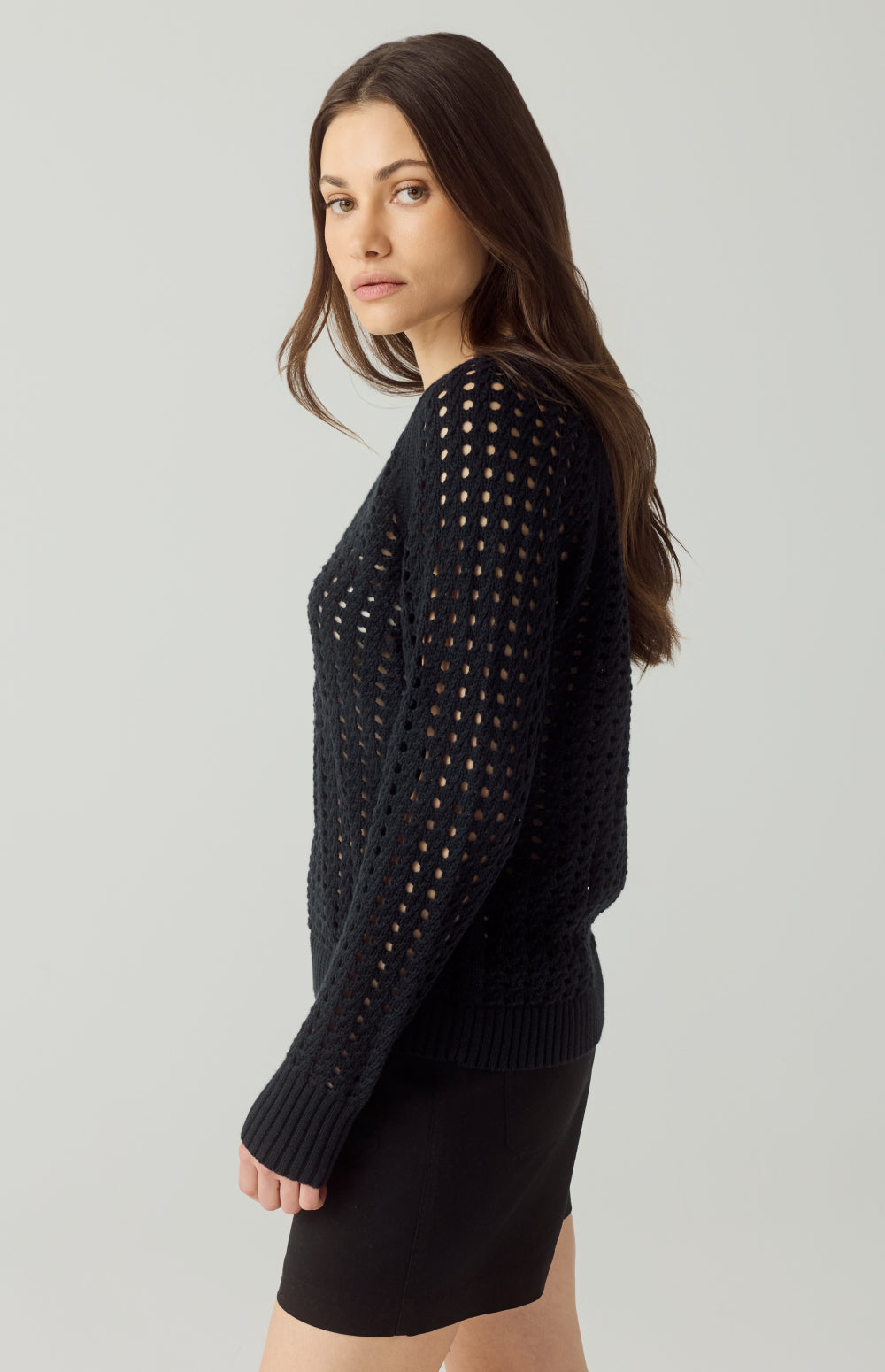 Kinna Cable Knit Sweater | Black