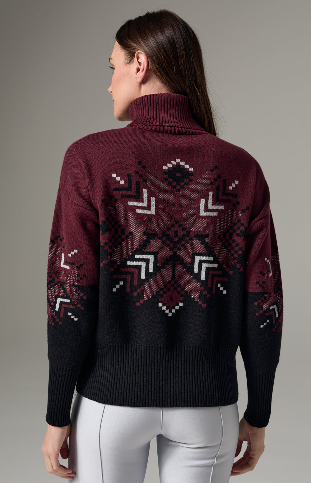 Snowflake Ellis Sweater | burgundy