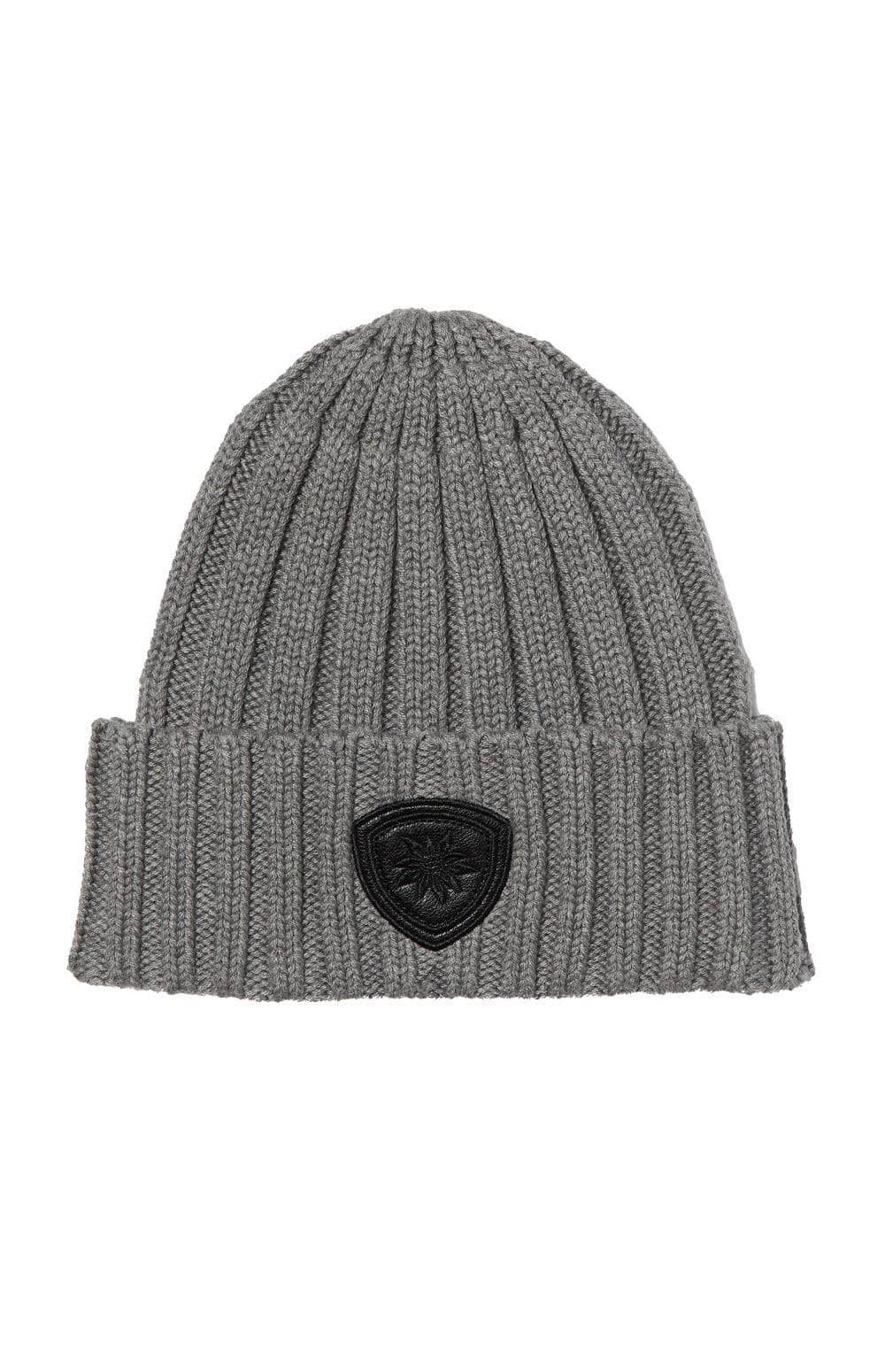 Adel Rib Beanie by Alp N Rock, Women's Heather Grey Knit Beanie with Black Logo on Front