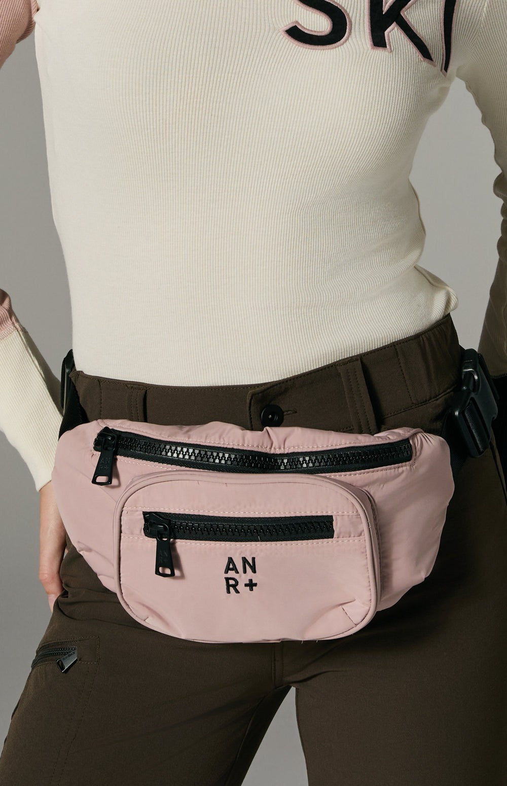 Alp N Rock Everyday Belt Bag, pink belt bag for women with multiple zip pockets