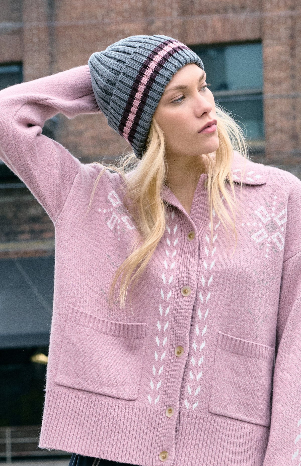 Stripe Beanie, Heather Grey | Alp N Rock Alp N Rock Accessories Stripe Beanie | Heather Grey