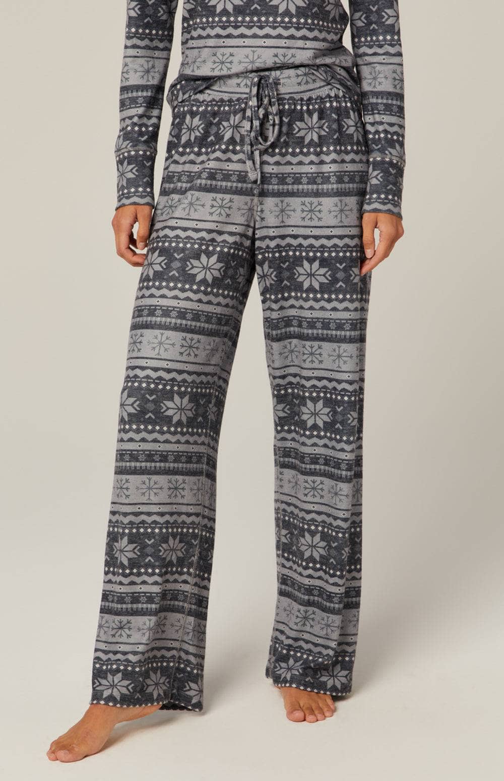 Delia Lounge Pant by Alp N Rock, Women's Lounge Pant in Grey Fair Isle Pattern