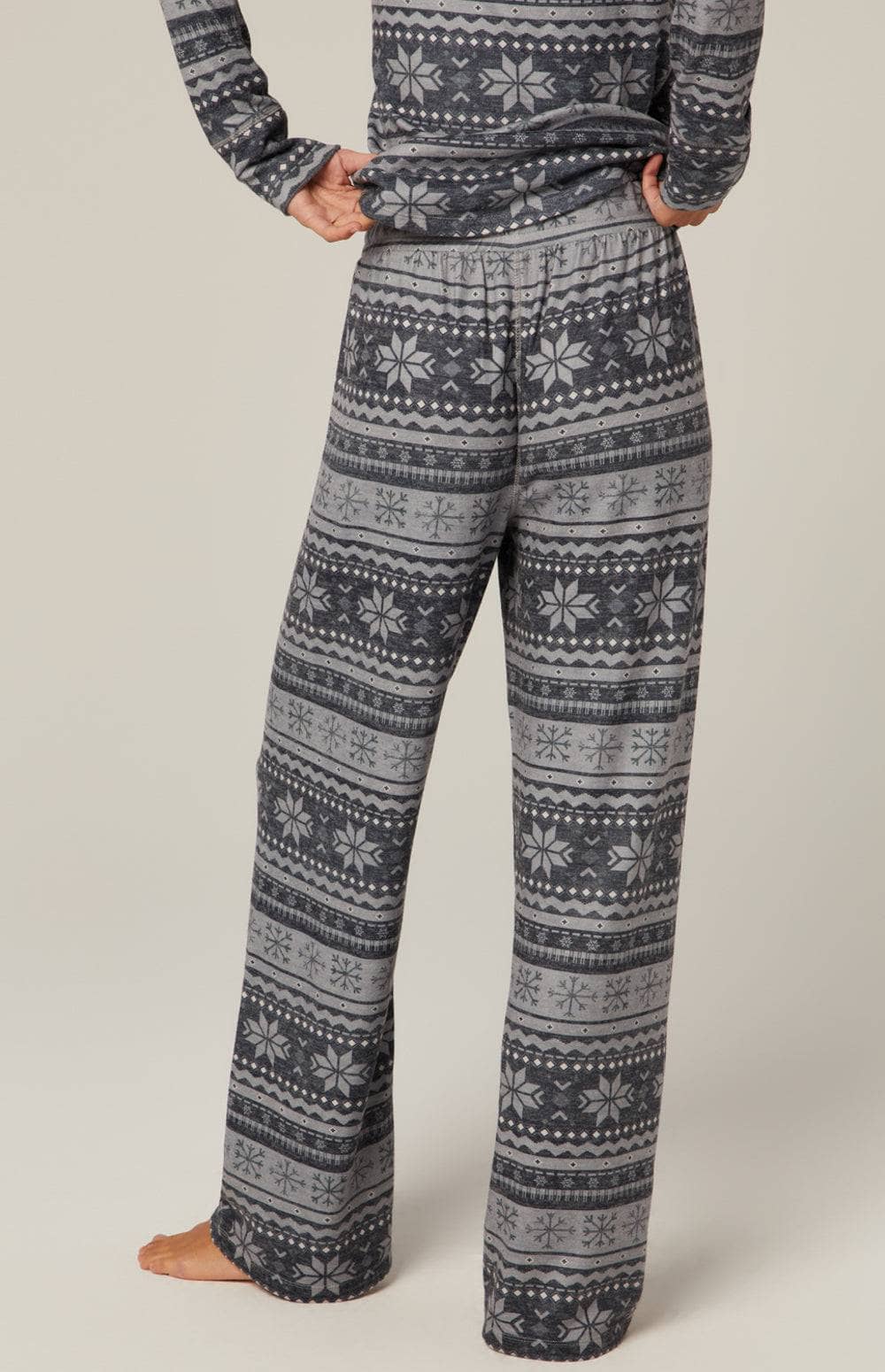 Delia Lounge Pant by Alp N Rock, Women's Lounge Pant in Grey Fair Isle Pattern