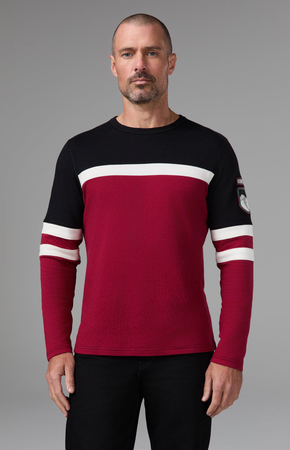 Cortina Downhill Ski Crew, Black | Alp N Rock Alp N Rock Mens Shirt Cortina Downhill Ski Crew  | Black