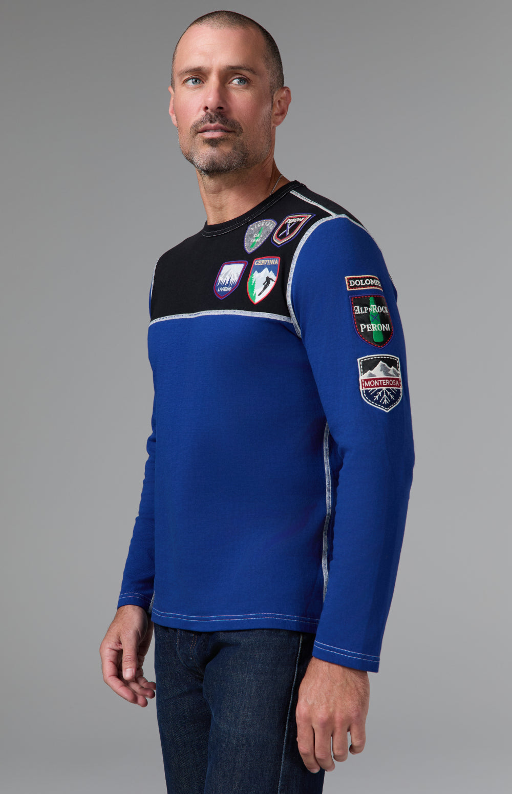 Peroni Men's Crew, Dark Blue | Alp N Rock Alp N Rock Mens Shirt Peroni X Alp N Rock Crew I Peroni Dark Blue