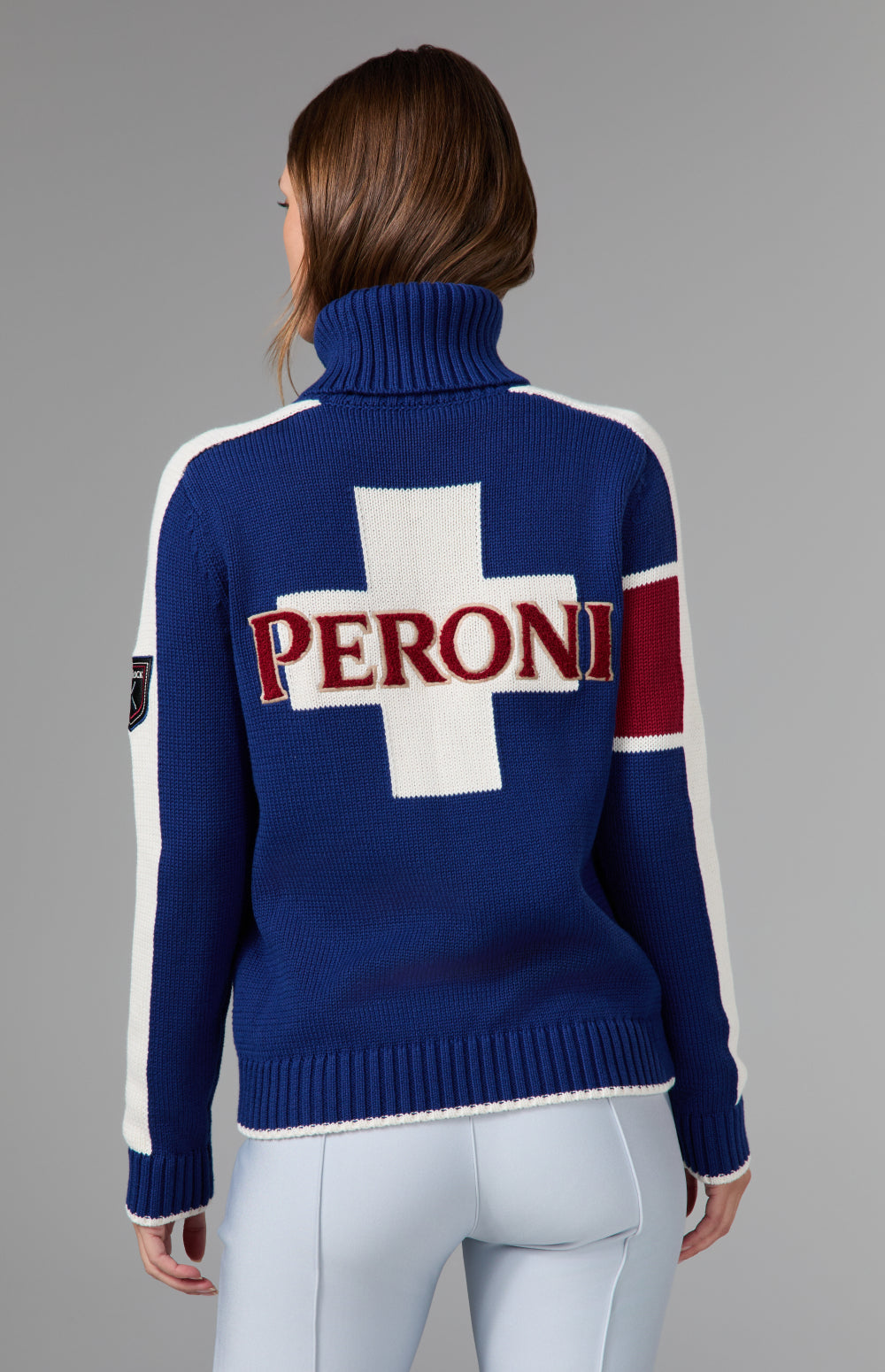 Peroni Unisex Stripe Pullover, Dark Blue | Alp N Rock Alp N Rock Mens Shirt Peroni X Alp N Rock Unisex Stripe Pullover | Peroni Dark Blue