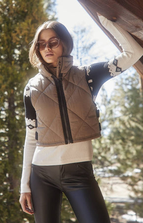La Vitesse II Cropped Vest Birch
